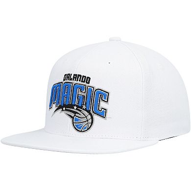 Men's Mitchell & Ness White Orlando Magic Side Core 2.0 Snapback Hat