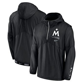Men's Nike Black Minnesota Twins Night Game Half-Zip Hoodie