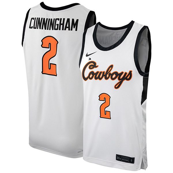 Men's Nike Cade Cunningham White Oklahoma State Cowboys Replica ...