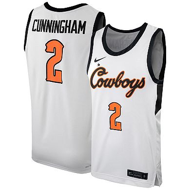 Men's Nike Cade Cunningham White Oklahoma State Cowboys Replica Basketball Jersey