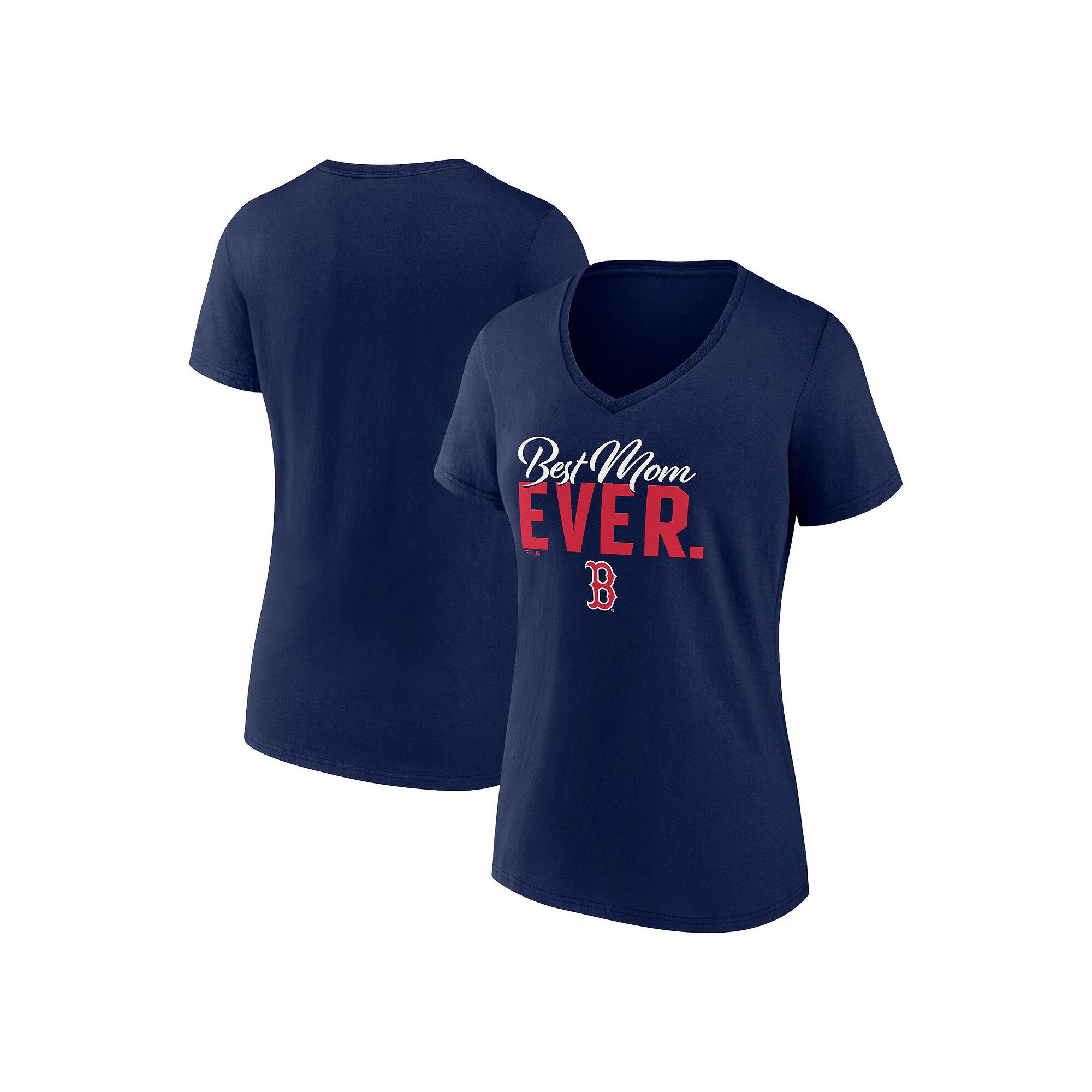 Womens Fanatics Branded Navy Boston Red Sox Mothers Day V-Neck T-Shirt, S