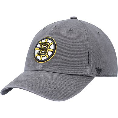 Men's '47 Charcoal Boston Bruins Team Clean Up Adjustable Hat