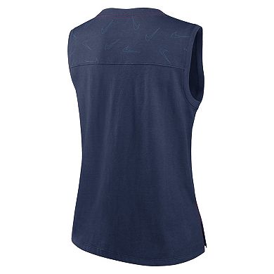 Women's Nike Navy Cleveland Guardians Muscle Play Tank Top