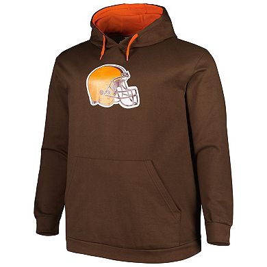 Men's Brown Cleveland Browns Big & Tall Logo Pullover Hoodie