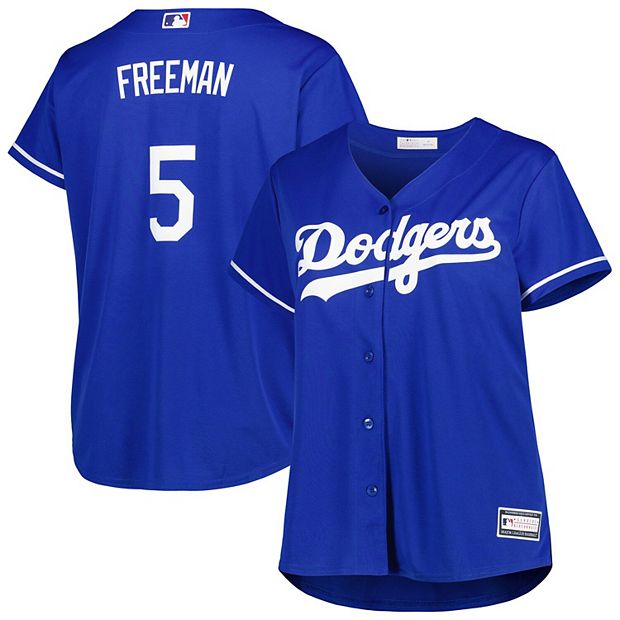 Women's Freddie Freeman Royal Los Angeles Dodgers Plus Size Replica Player  Jersey