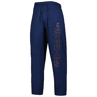Men's Concepts Sport Navy/Red Cleveland Guardians Meter T-Shirt and Pants Sleep Set