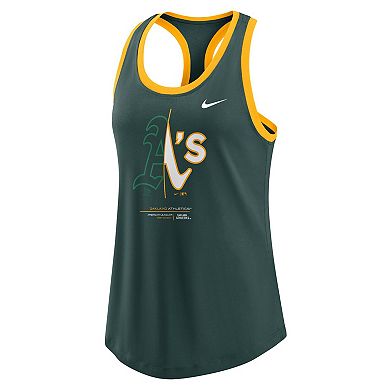 Women's Nike Green Oakland Athletics Tech Tank Top