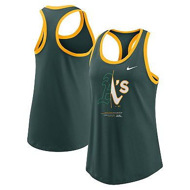 Women's Nike Green Oakland Athletics Tech Tank Top