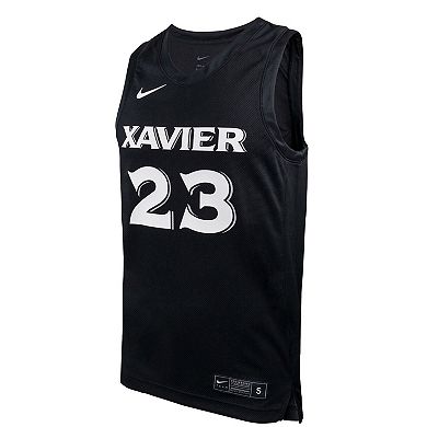 Men's Nike #23 Black Xavier Musketeers Replica Basketball Jersey