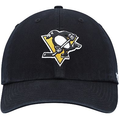 Men's '47 Black Pittsburgh Penguins Team Clean Up Adjustable Hat