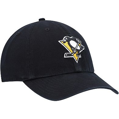 Men's '47 Black Pittsburgh Penguins Team Clean Up Adjustable Hat
