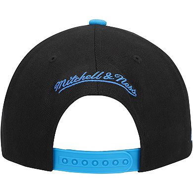 Men's Mitchell & Ness Black/Royal Orlando Magic Side Core 2.0 Snapback Hat
