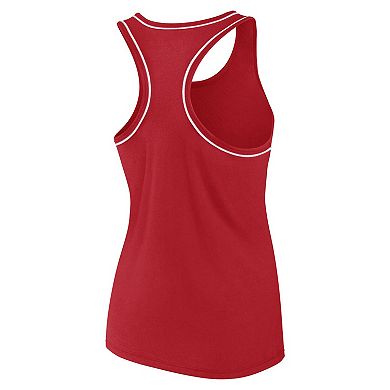 Women's Fanatics Branded Red Chicago Bulls Wordmark Logo Racerback Tank Top