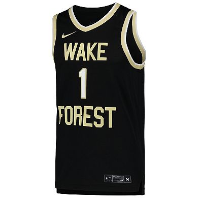 Men's Nike Black Wake Forest Demon Deacons Replica Basketball Jersey