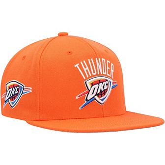 Men's Mitchell & Ness Orange Oklahoma City Thunder Side Core 2.0 Snapback Hat