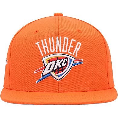 Men's Mitchell & Ness Orange Oklahoma City Thunder Side Core 2.0 Snapback Hat