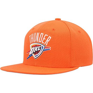 Men's Mitchell & Ness Orange Oklahoma City Thunder Side Core 2.0 Snapback Hat