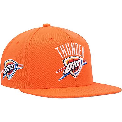 Men's Mitchell & Ness Orange Oklahoma City Thunder Side Core 2.0 Snapback Hat