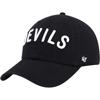 Men's '47 Black New Jersey Devils Clean Up Adjustable Hat