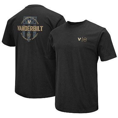 Men's Colosseum Black Vanderbilt Commodores OHT Military Appreciation T-Shirt