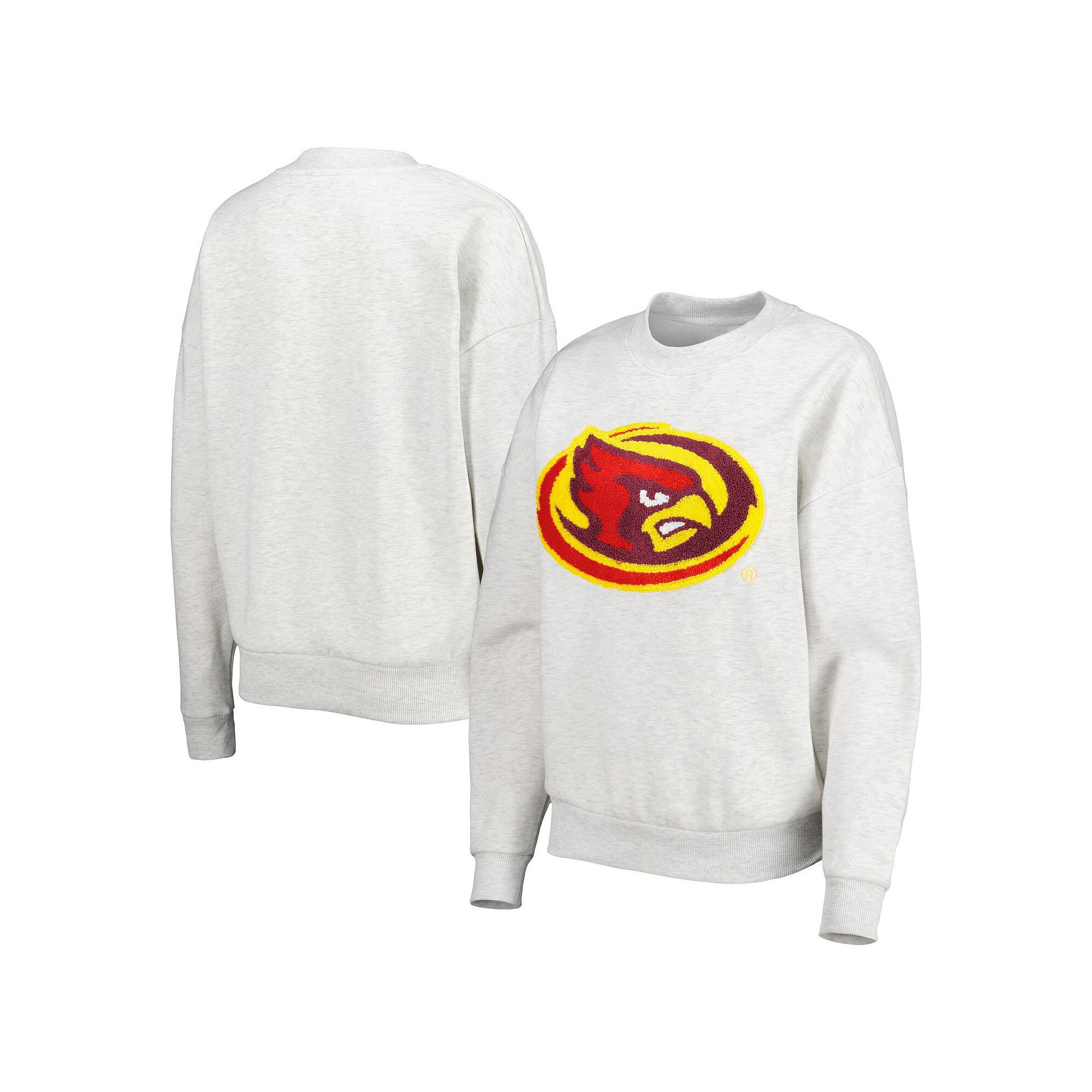 Womens Gameday Couture Heather Gray Iowa State Cyclones Chenille Patch Fle