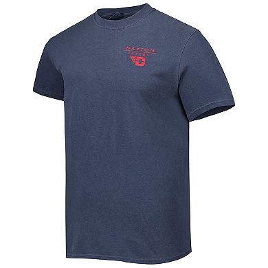Men's Navy Dayton Flyers Landscape Shield T-Shirt