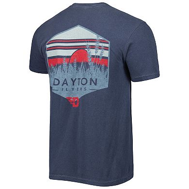 Men's Navy Dayton Flyers Landscape Shield T-Shirt