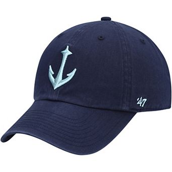 Men's '47 Deep Sea Blue Seattle Kraken Clean Up Adjustable Hat