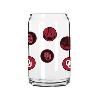 Oklahoma Sooners 16oz. Smiley Can Glass