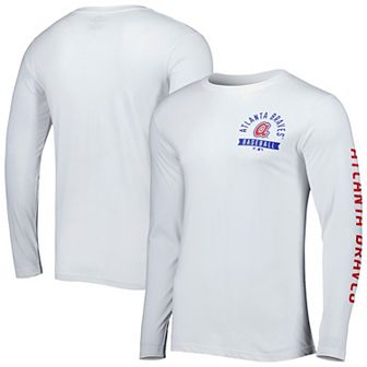 Men's Fanatics Branded White Atlanta Braves Pressbox Long Sleeve T-Shirt