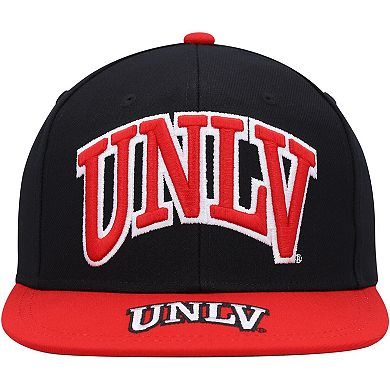 Men's Mitchell & Ness Black/Red UNLV Rebels Logo Snapback Hat