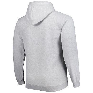 Men's Fanatics Branded Heather Gray Phoenix Suns Big & Tall Wordmark Pullover Hoodie