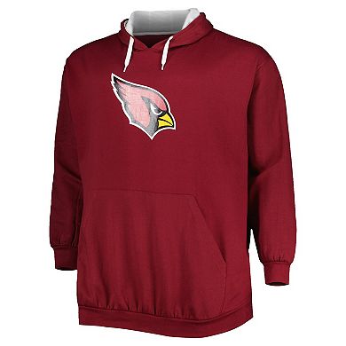 Men's Cardinal Arizona Cardinals Big & Tall Logo Pullover Hoodie