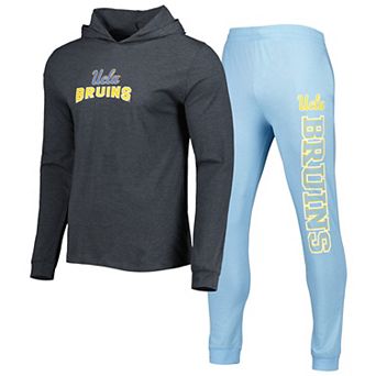 Men's Concepts Sport Blue/Charcoal UCLA Bruins Meter Pullover Hoodie & Joggers Sleep Set