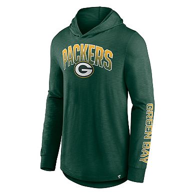 Men's Fanatics Green Green Bay Packers Front Runner Long Sleeve Hooded T-Shirt