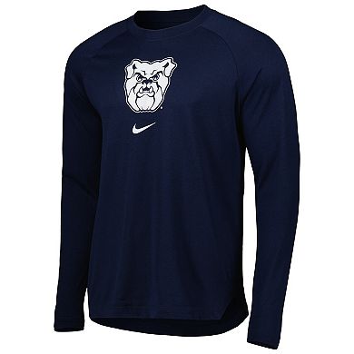 Men's Nike Navy Butler Bulldogs Spotlight Raglan Performance Long Sleeve T-Shirt