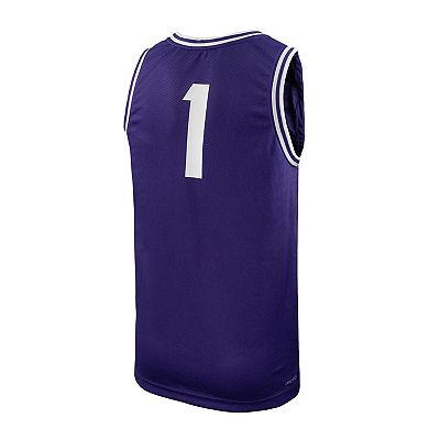 Men's Nike #1 Purple TCU Horned Frogs Team Replica Basketball Jersey