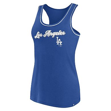 Women's Fanatics Branded Royal Los Angeles Dodgers Wordmark Logo Racerback Tank Top