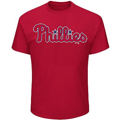 Men's Profile Trea Turner Red Philadelphia Phillies Big & Tall Name & Number T-Shirt