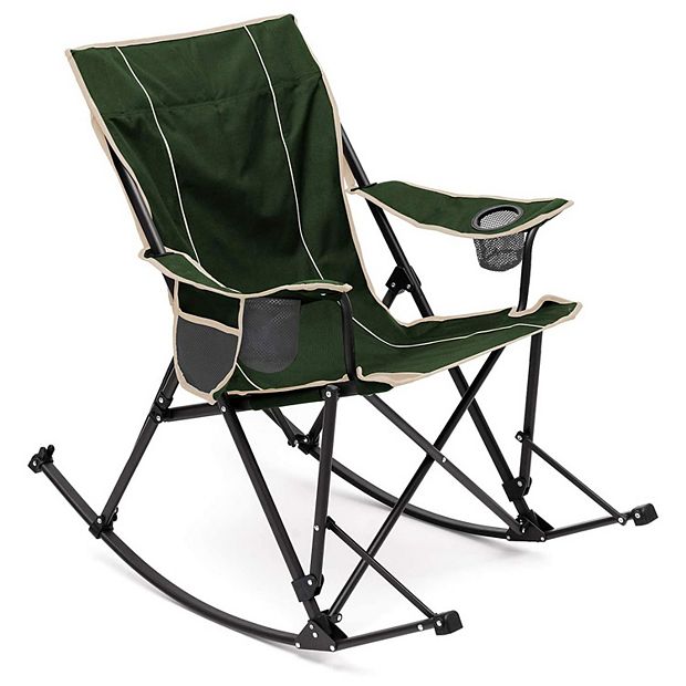 Outdoor rocking chair with cup holder hot sale