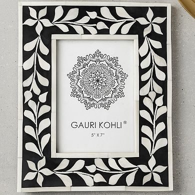 GAURI KOHLI Jodhpur Bone Inlay Picture Frame - Black, 5"x7"