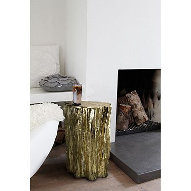 Well Designed Nature Inspired Tree Trunk Stool, Gold