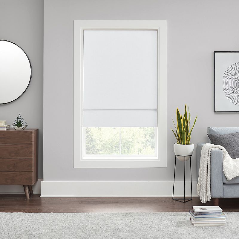 Eclipse Dayton Cordless Blackout Roman Shade  White  35 x64