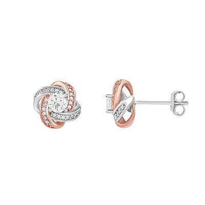 Love Knot Ring Two-Tone Gold and Rhodium on Sterling Silver Love Knot Ring Two-Tone Gold and Rhodium on Sterling Silver