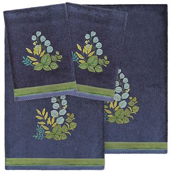 Linum Home Textiles Turkish Cotton Botanica 4 pc Embellished Towel Set