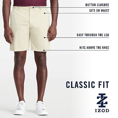 Men s IZOD Saltwater 9.5 in. Flat Front Shorts