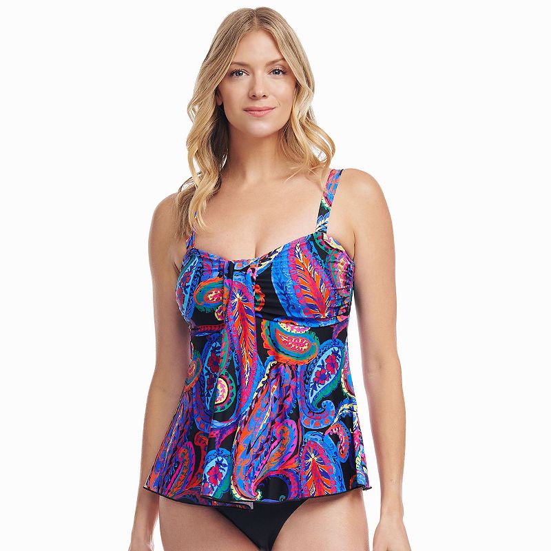 Women's A Shore Fit D-Cup V Hem Bandeau Swim Top