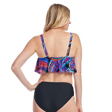 Women's Mazu French Paisley Flounce Bikini Swim Top