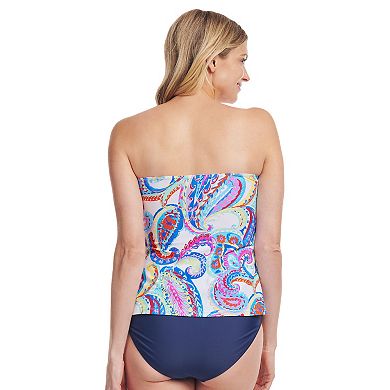 Women's Mazu French Paisley Sweetheart A-Line Tankini Swim Top