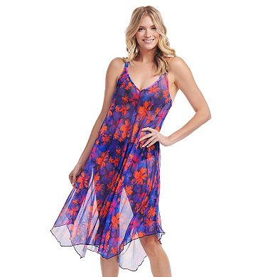 Women's Mazu Linework Paisley Flowy Mesh Swim Coverup Dress
